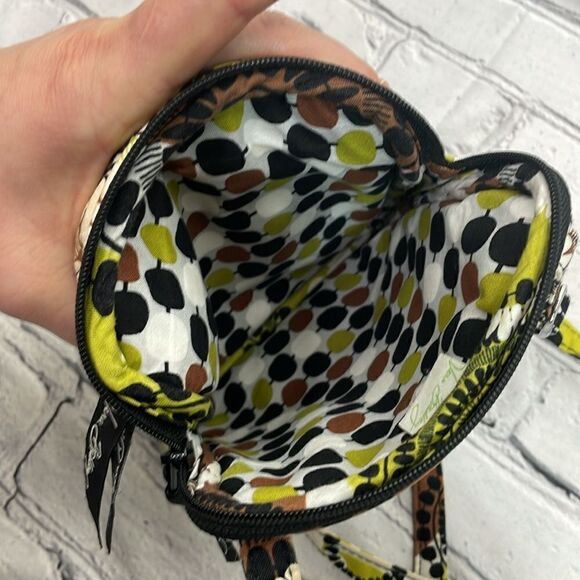 Vera Bradley Mini Hipster Cocoa Moss Crossbody Adjustable Strap Quilted Bag - Picture 6 of 12